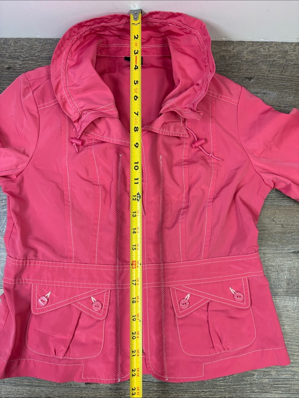 Tribal Bright Pink Tapered Zip Front Jacket Size 6 - Picture 10 of 10